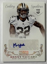 2013 Panini National Treasures Kenny Vaccaro Century Gold RC Auto 09/49 #296