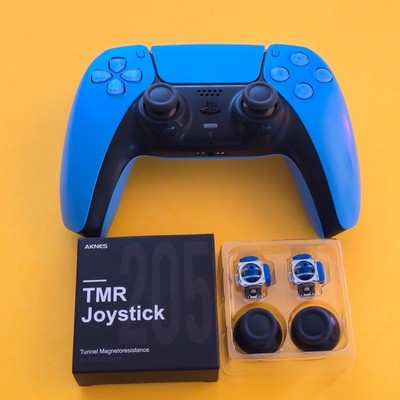 Sony PlayStation 5 PS5 DualSense Controller in Starlight Blue with Aknes TMR