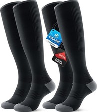 Benirap Breathable Compression Socks for Women Men, 20-30mmHg Knee High L-XL