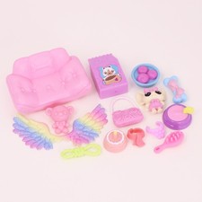 14 pcs LPS Accessories for Mini Pet Toy Sofa Food Bear Collar Cake Kid Gift Nice