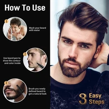 Men Beard Shaping Tool Template Beard Guide Shaper Multi Liner Edges