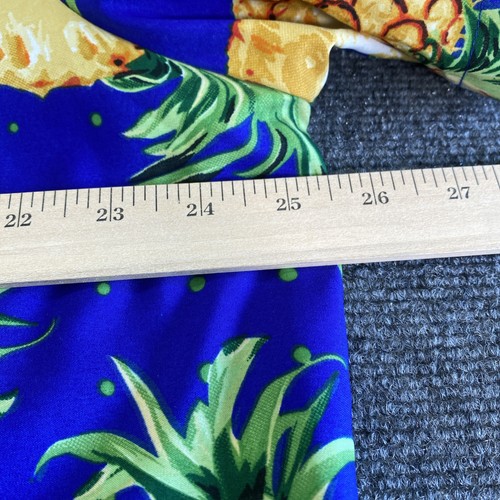Virgin Crafts Hawaiian Pineapple Shirt Button Down Polyester Short Sleeve XL - Picture 7 of 11
