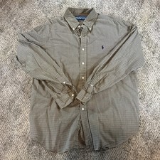 Size L - Polo Ralph Lauren Mens Shirt - Classic Fit - Cotton Check Button Down