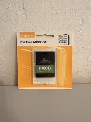 FMCB 8MB Memory Card - PS2 FAT - Softmod Plug & Play