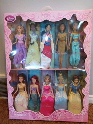 Disney Store Princess Classic Film Collection Princess Dolls Set Of 10 NIB Z6