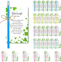 30 Sets GlüCksstift Bleistifte Mit GlüCkskarte-Du Schaffst Das, Holzbleistifte S