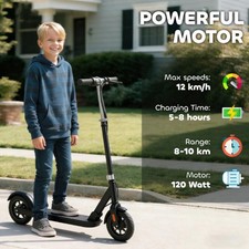 Foldable Kids Electric Scooter Gift for Ages 7-14 Years 120W For 10km 6'' Wheels