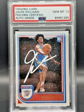 2022 NBA Hoops Winter Jalen Williams RC PSA 10 GEM DNA Certified Auto Thunder 