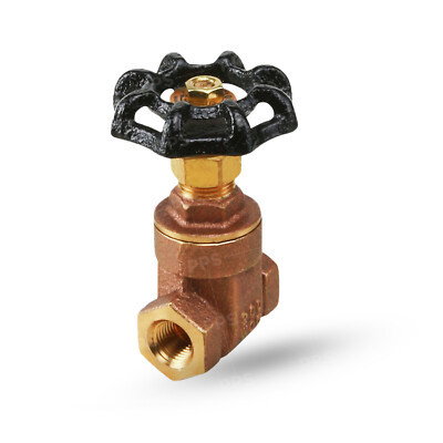 Midline Valve 1/4''-4'' in Cast Brass Gate Valve FIP Thread Connection Lead Free 