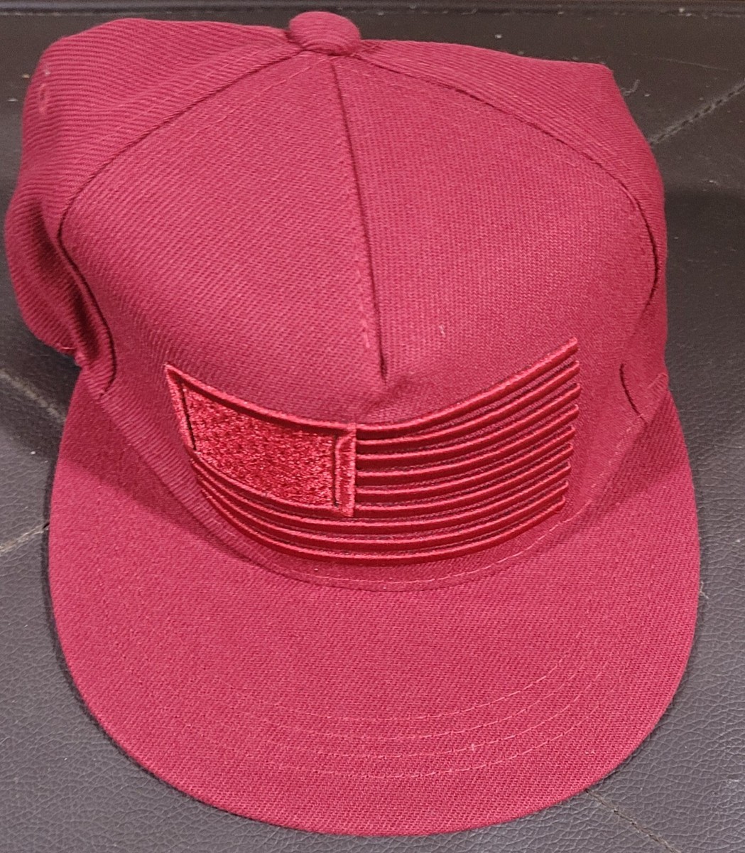Red American Flag Embroidered Low Profile Baseball Cap US Flag Hat Adjustable