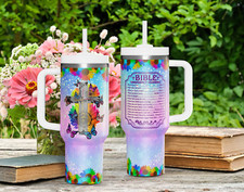 Bible Emergency Numbers Tumbler, Jesus Christ Cross Faith 40oz Tumbler 5D Printe