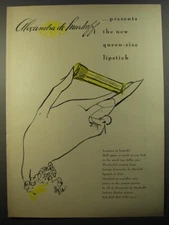 1954 Alexandra de Markoff Queen-size Lipstick Advertisement