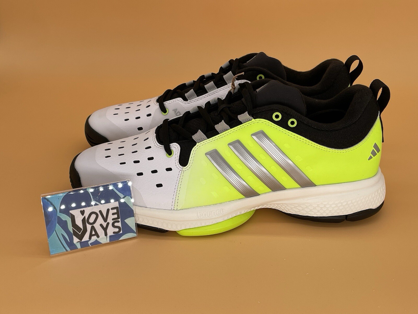 Size 12  - Adidas Men Court Pickleball Tennis  Shoes White Silver Sneakers NEW