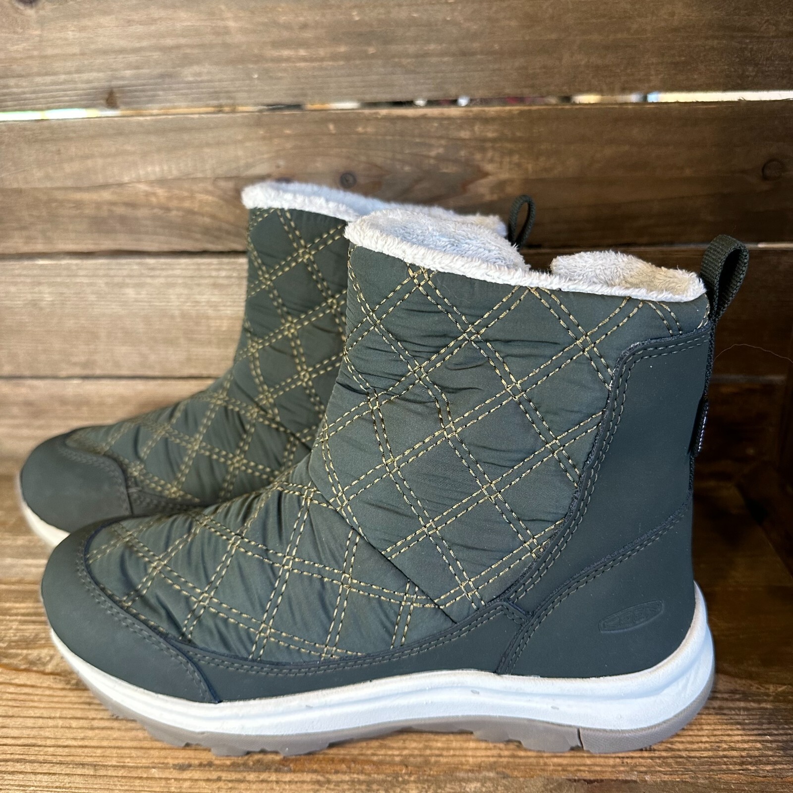 Stivaletti donna Keen Terradora II oliva neve invernali foderati nuovi taglia 6 5 M