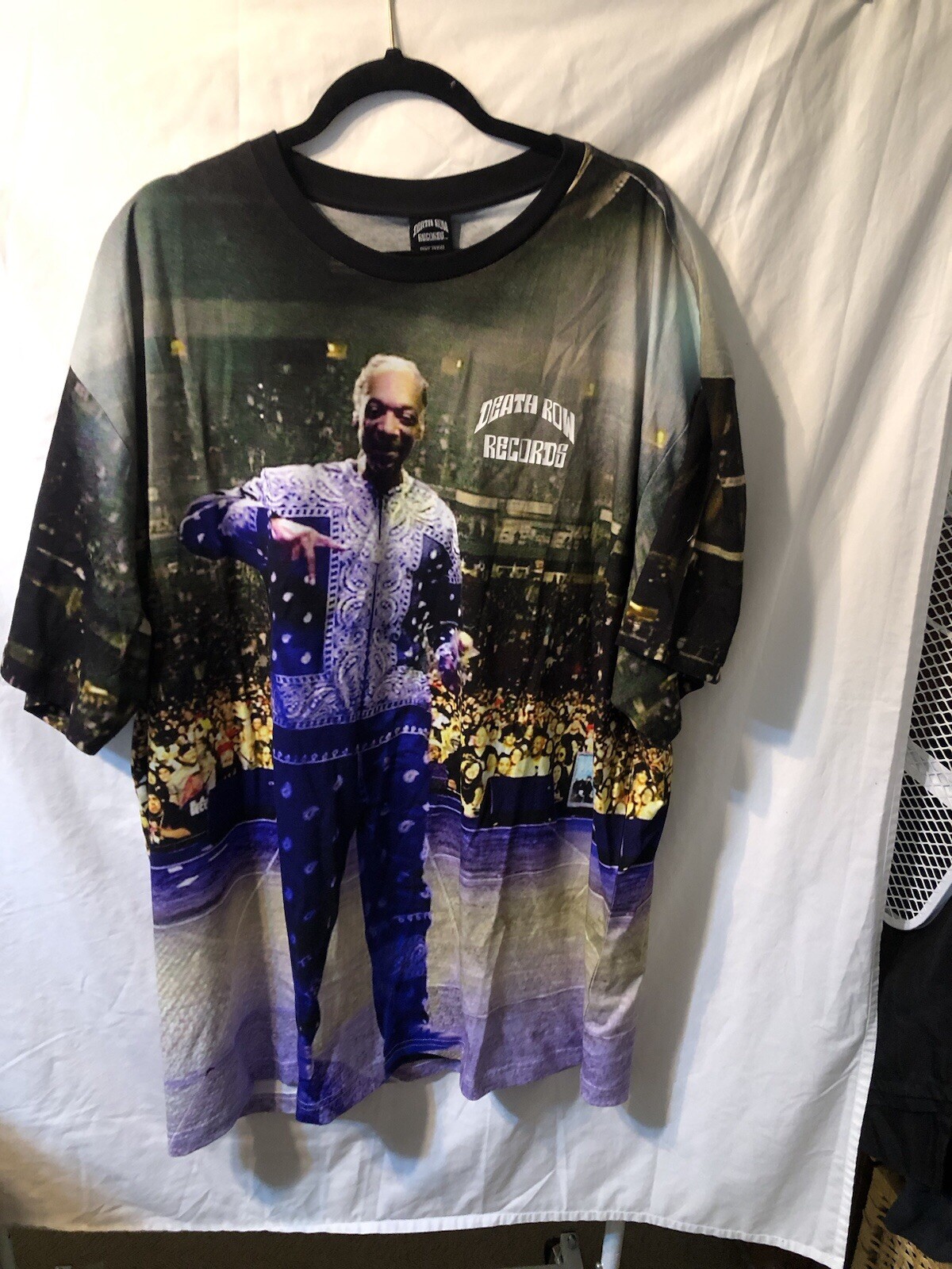 FILA Maglietta Death Row Records 3XL Rap Hip Hop Snoop Dogg Nuova con etichette