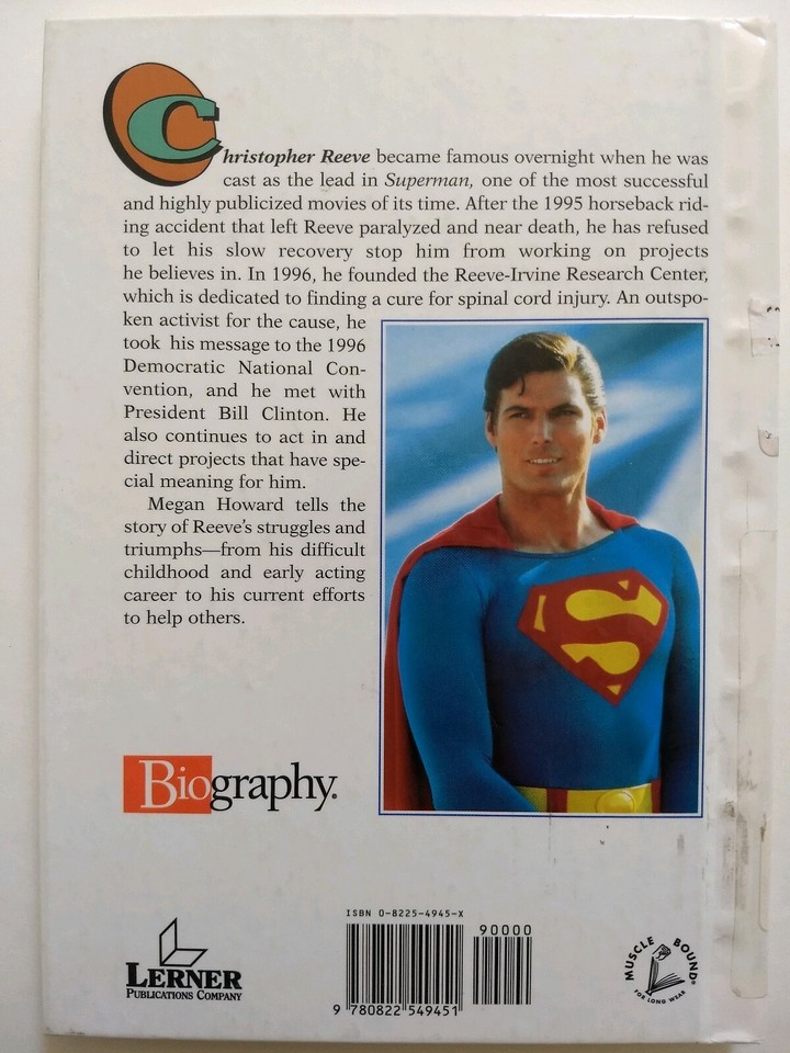 Christopher Reeve (A&E Biography) by Megan Howard hardcover book ...