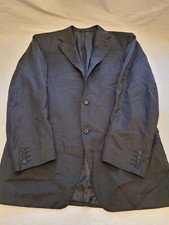 Canali Brown Label Two Button Suit Jacket Made In Italy Mens Size 42 Dark Gray