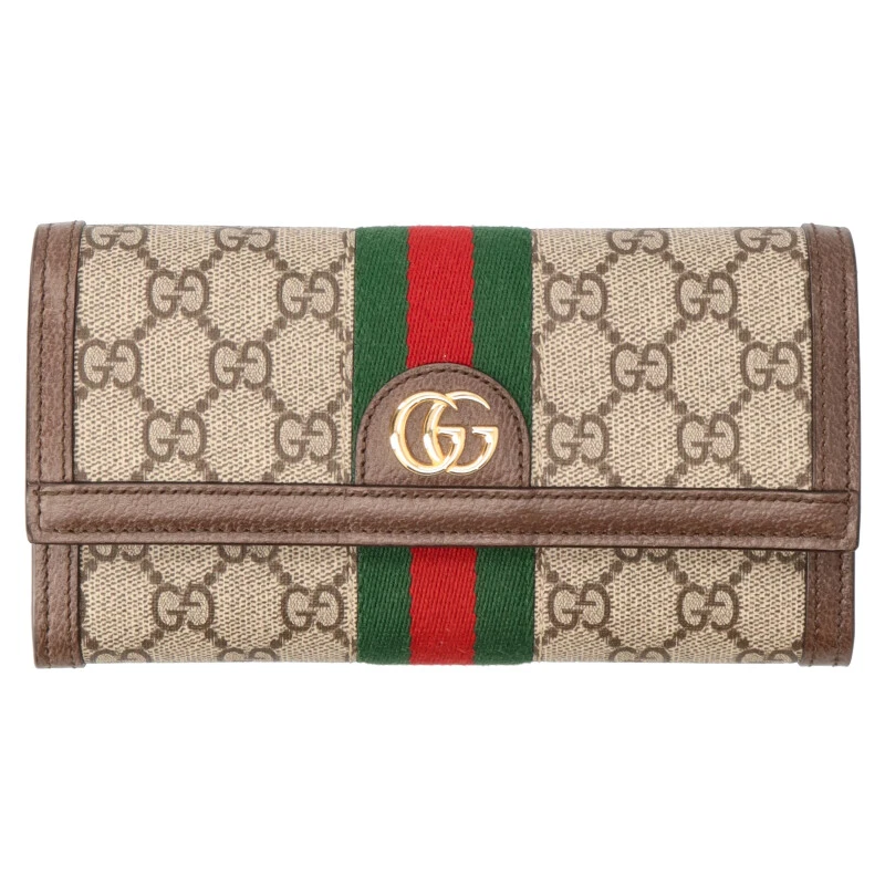 GUCCI GG Portefeuille Continental 523153 96IWG 8745 GG Suprême Femme Beige/Ébène...