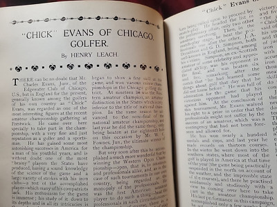 1911 Artikel Charles Chick Evans Chicago Golf Golfer