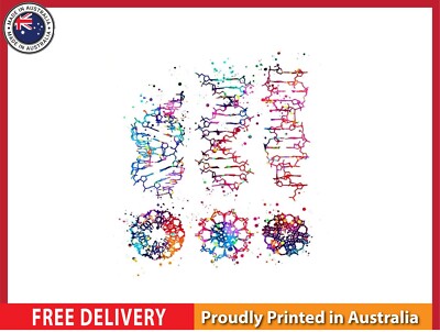 NEW (LAMINATED) DNA TYPES MOLECULE  (61X91CM) MEDICAL CHART PICTURE PRINT