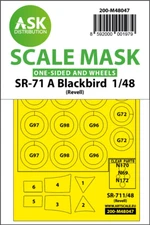 Artscale 1/48 SR-71 A Blackbird one-sided mask for Revell M48047