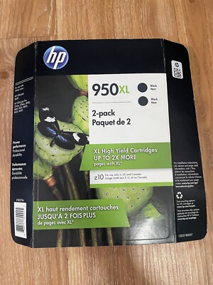HP 950XL Ink Cartridges 2 PACK Black NEW Sealed EXP: 09/2020 Free Shipping