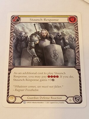 Flesh and Blood Staunch Response　黄 Staunch Response (Yellow) rare history pack 1 NM Flesh And Blood