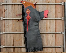 Western Leather Top Grain Bull Riding  Rodeo Chinks with Matching Fringes : 8515