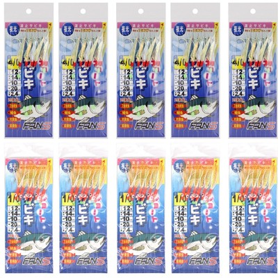 10Pack Soft Bait Fishing Rig Fish Hook Leuchtende Fischhaut Bionic String Hook
