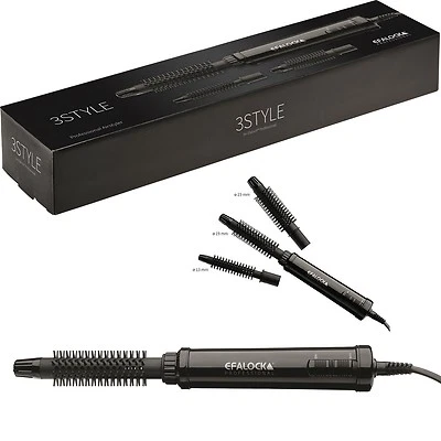 Profi Air Styler mit 3 Aufsätzen! 13, 19, 23mm Warmluftbürste, Föhnbürste #35073