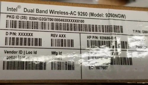 ntel 9260NGW Bluetooth 5.0 Wi-Fi/Bluetooth Adapter Wireless-AC - Afbeelding 4 van 4