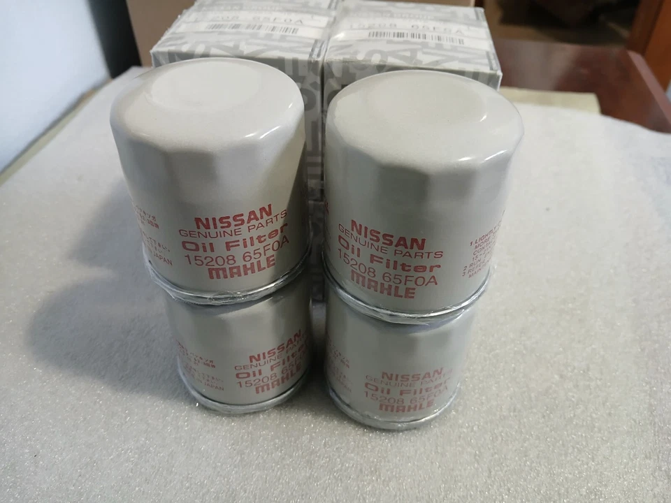 Filtro de aceite de motor genuino OEM NiSSAN 4 Pack 15208-65F0A para Nissan Infiniti Foto 4 de 4