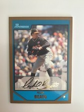 2007 Bowman Draft Game Prospects Gold Baseball Card #BDPP66 Pedro Beato Athletic