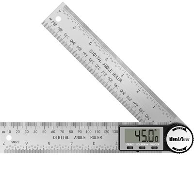 Digital Angle Finder Protractor Digital Protractor 7inch/200mm Stainless Steel A