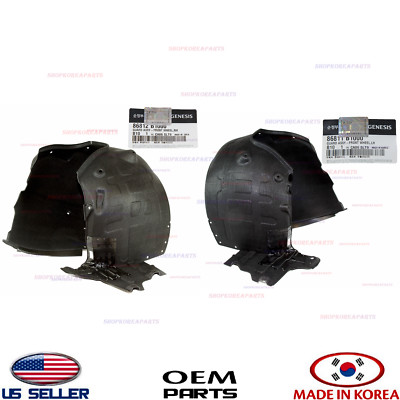 Fender Liners Inner Guards Right & Left Genesis Sedan 2015-2016  