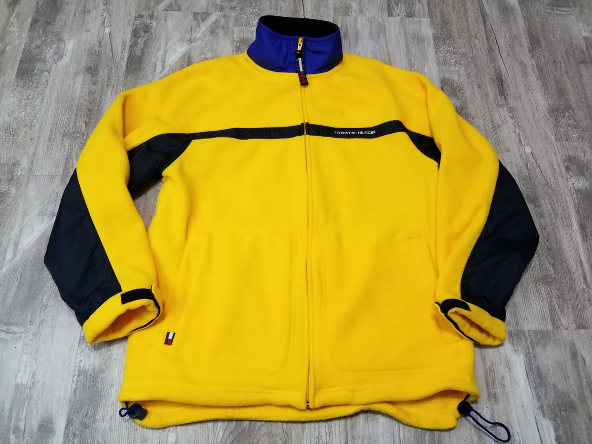 gør det fladt forælder Intens Vintage Tommy Hilfiger Full Zip Fleece Yellow Jacket Men&#039;s Size XL |  eBay