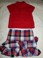 Gymboree Girls 5T Winter Penguin Flannel Skirt and Sweater Set So cute