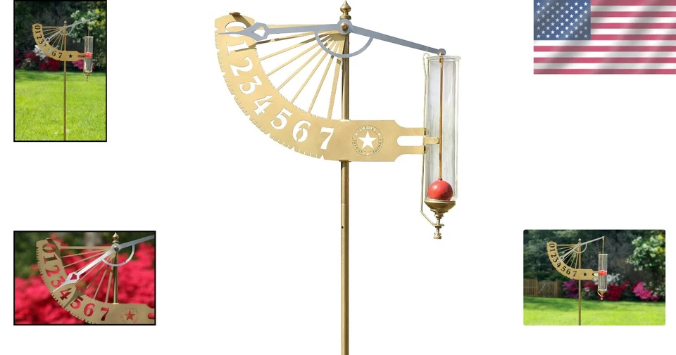 Jeffersonian Rain Gauge 2nd Gen - Elegant 7" Capacity - Durable Stainless Steel - Image 2 of 4