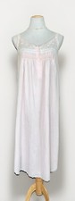 Cabernet Vintage Pink Sleeveless Lace Trim Button Nightgown Cottagecore M 12-14