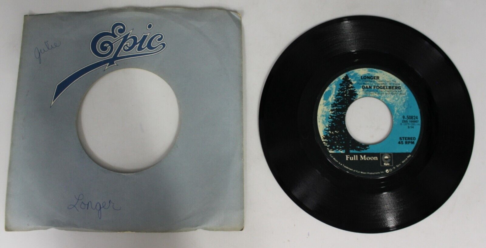 Dan Fogelberg Longer Along The Road 7" 45 RPM Vinyl 1979 Epic Records Folk