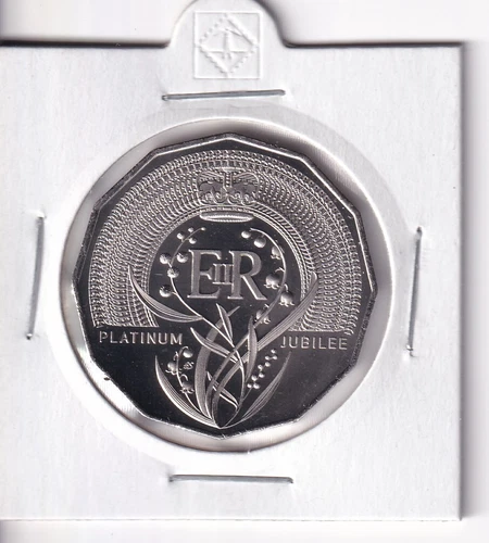AUSTRALIA 2022 50 CENT COIN PLATINUM JUBILEE OF HER MAJESTY QUEEN ELIZABETH II 