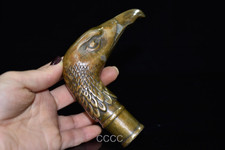 Chinese Retro Bronze Eagle Head Cane Walking Stick Head Handle Accessories