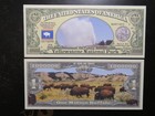 YELLOWSTONE National Park - Buffalo, Bison - $1,000,000 One Million Dollar Bill — photo 1