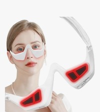 Under-Eye Red Light Therapy Device, 2 Modes Beauty Glasses Device with Eye Massa