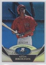 2011 Bowman Platinum Prospects Blue 14/199 Keon Broxton #BPP67 2x4