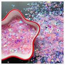 Heart Star Butterfly Craft Sequins Holographic Nail Glitte Confetti Shell Sno...