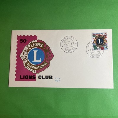 LIONS CLUB FDC SILIGATO 50 ESIMO INTERNATIONAL UMSCHLAG ERSTER TAG FDC SAMMLUNG