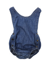 VTG 90s Calvin Klein Denim Romper Baby Small Size Made in USA