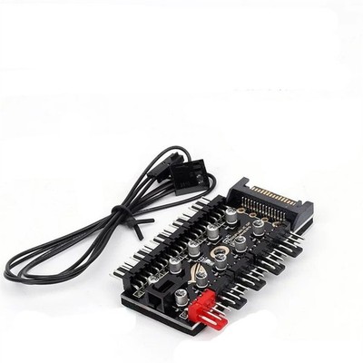 Motherboard PWM Cooler Fan HUB Splitter PC Speed Controller Adapter(SATA HUB)