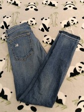 Rag Bone Women's Skinny Jeans Size 25 Denim Distressed Knee Stretch Pockets